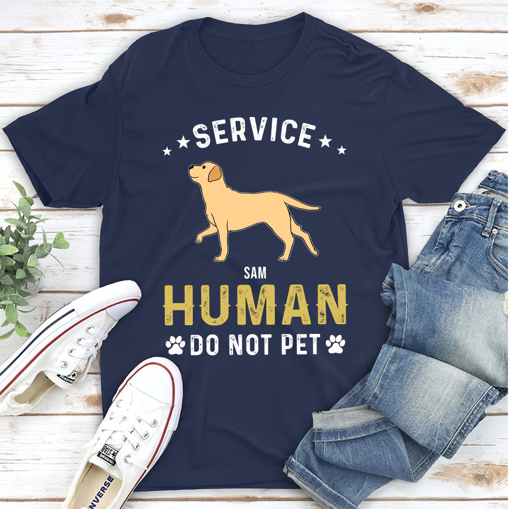Service Human Walking - Customizable Unisex Pet Lover's T-shirt