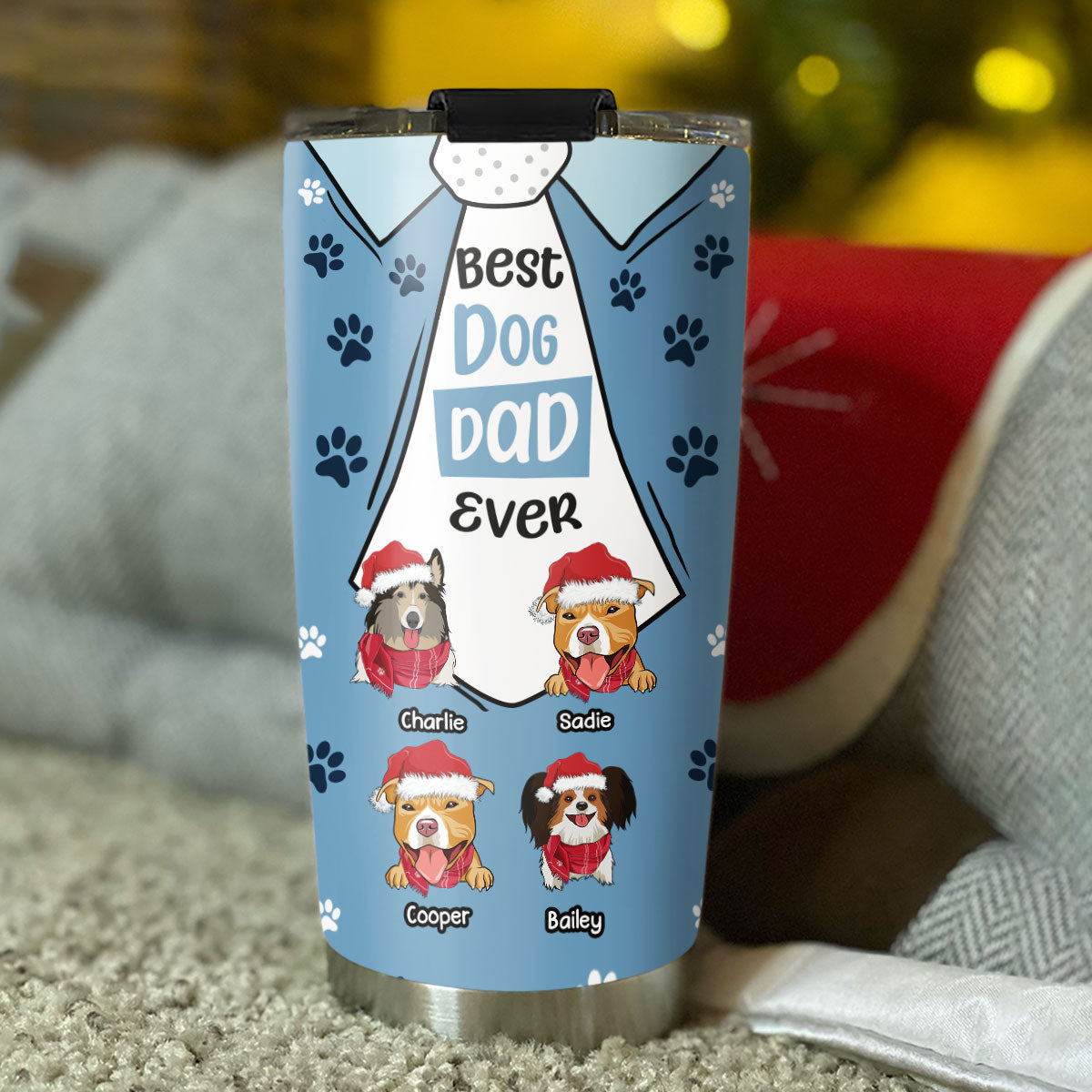 Personalized 'We Love You Best Dog Dad' Custom Tumbler - Ideal Gift