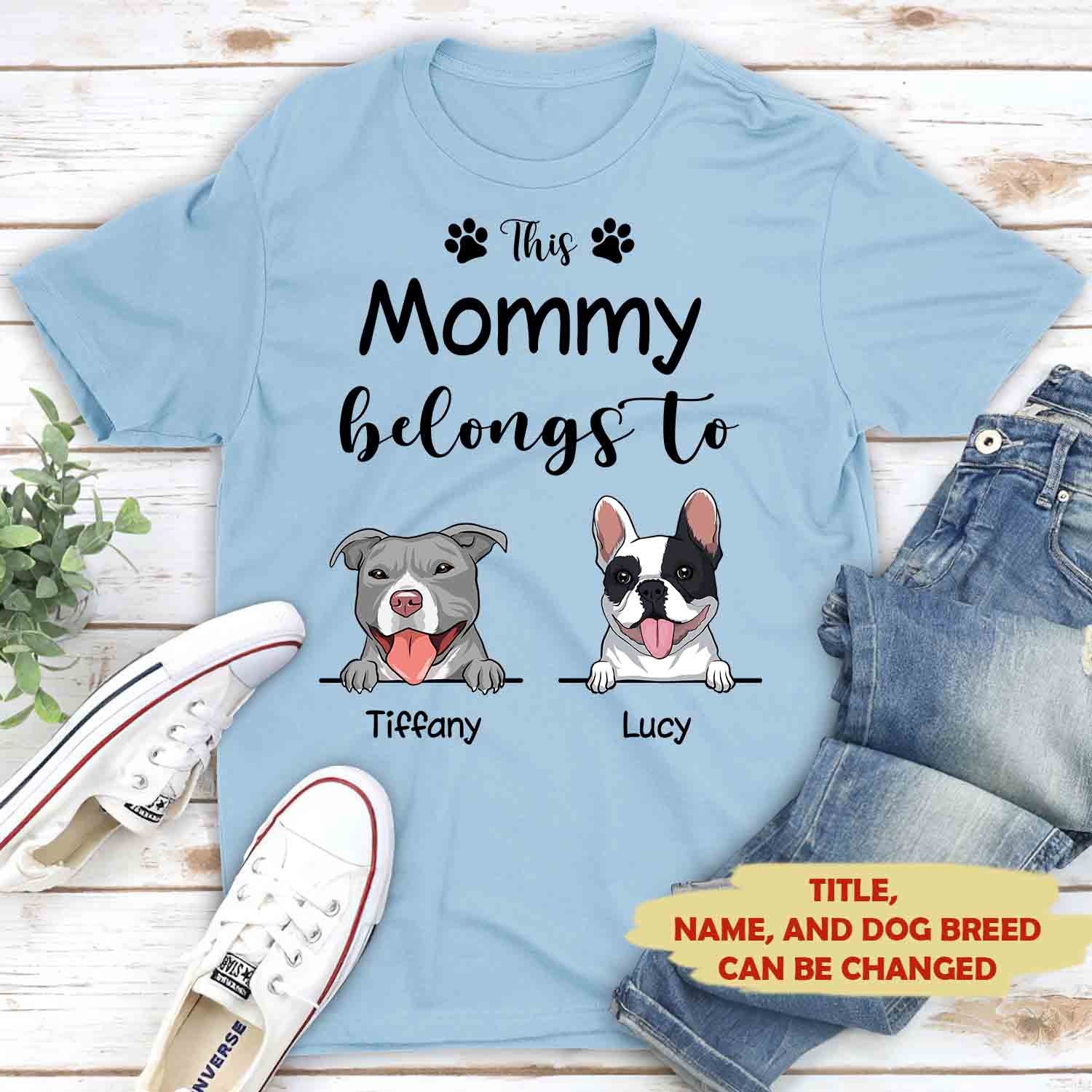 Personalized Unisex 'This Grandma Belongs to' T-shirt - Ideal for Pet Lovers