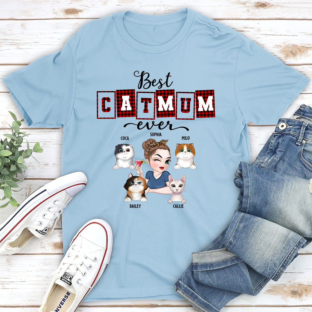 Top-Rated Personalized Unisex Cat Mom of the Year T-shirt