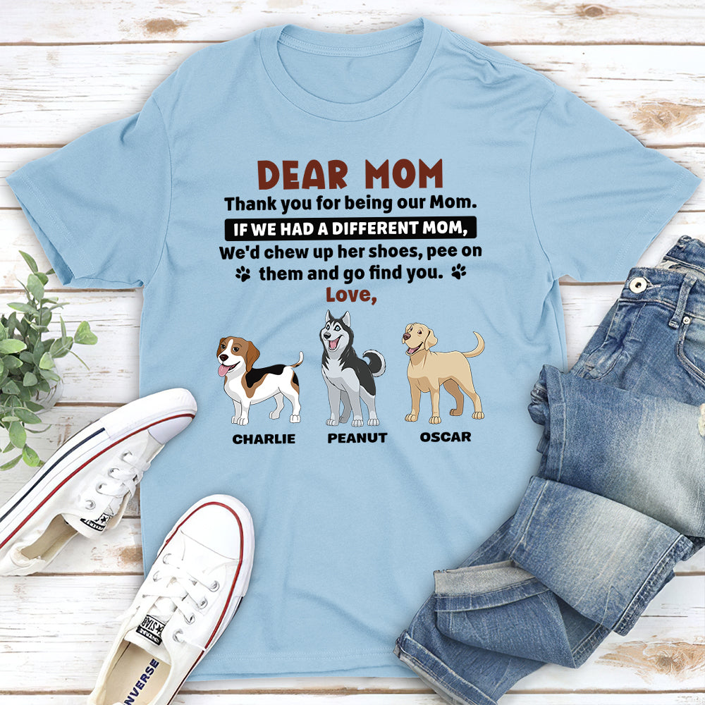 Dear Mom - Customizable Unisex Personalized T - shirt for Pet Lovers