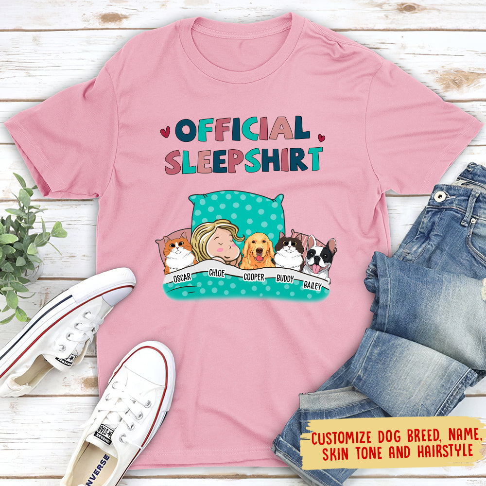 Customizable Pet Lover's Unisex Sleepshirt T-shirt