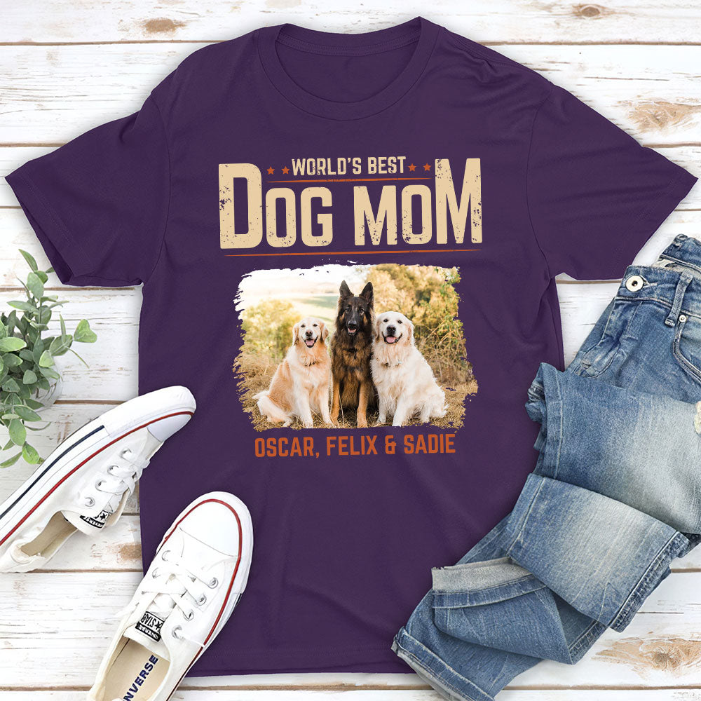 Vintage Personalized Custom Unisex Best Dog Dad T-shirt