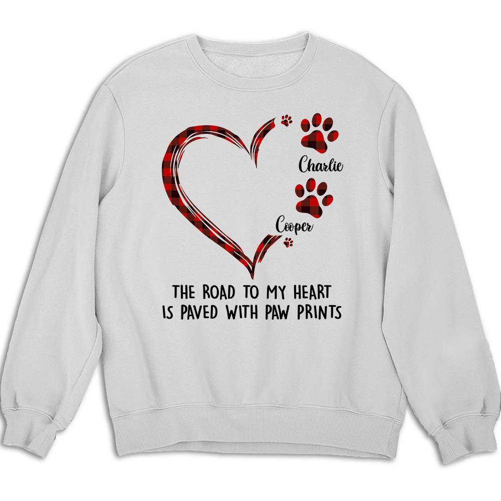Road To Heart Pattern Personalized Customizable Sweatshirt - Ideal Gift for Pet Lovers