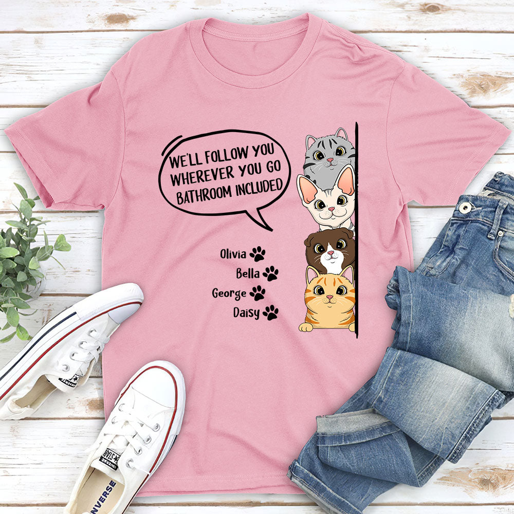 Cat Stalker - Customizable Unisex Personalized T - shirt for Pet Lovers