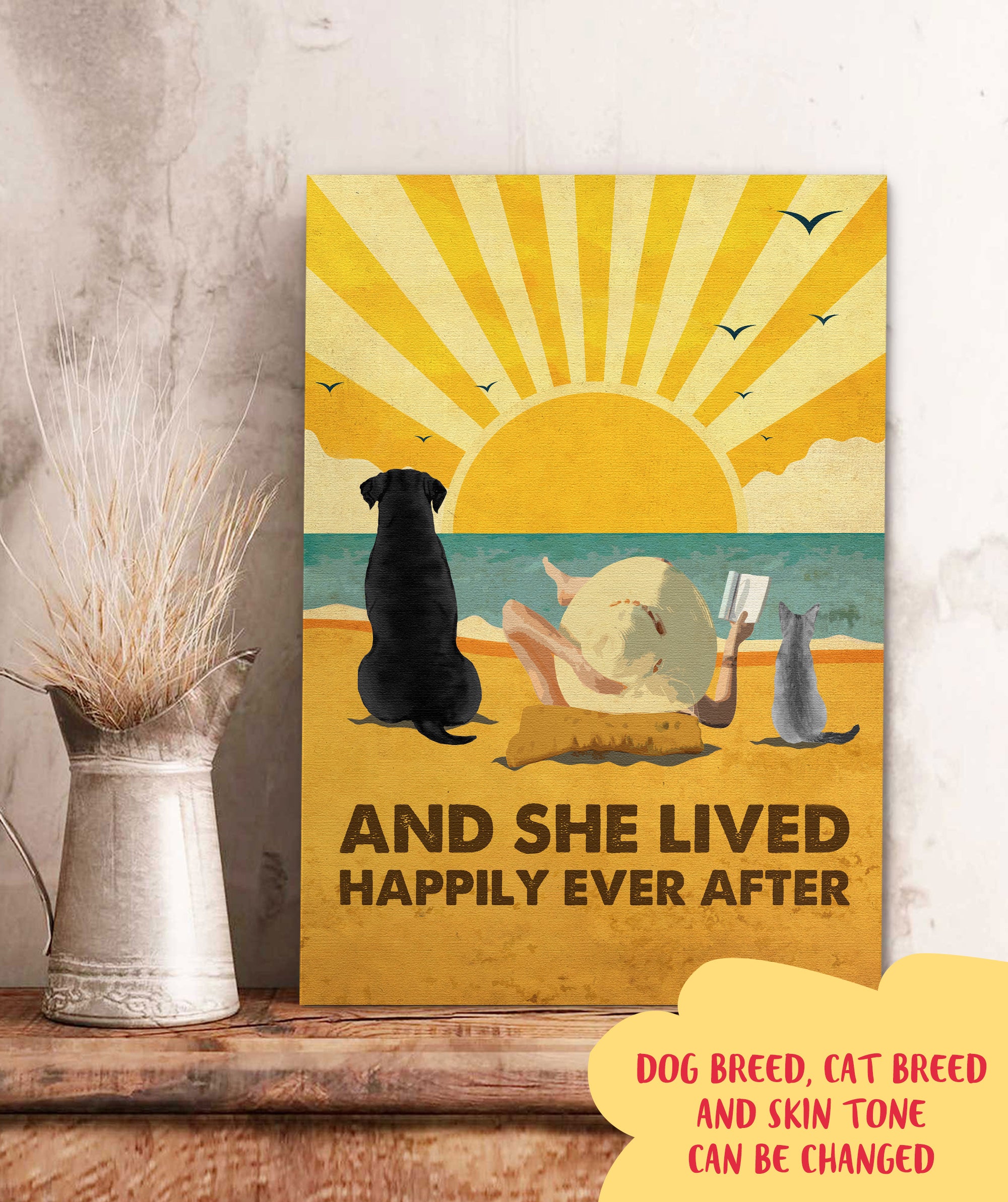 Personalized Custom Dog and Cat Canvas - A Perfect Gift for Pet Lovers