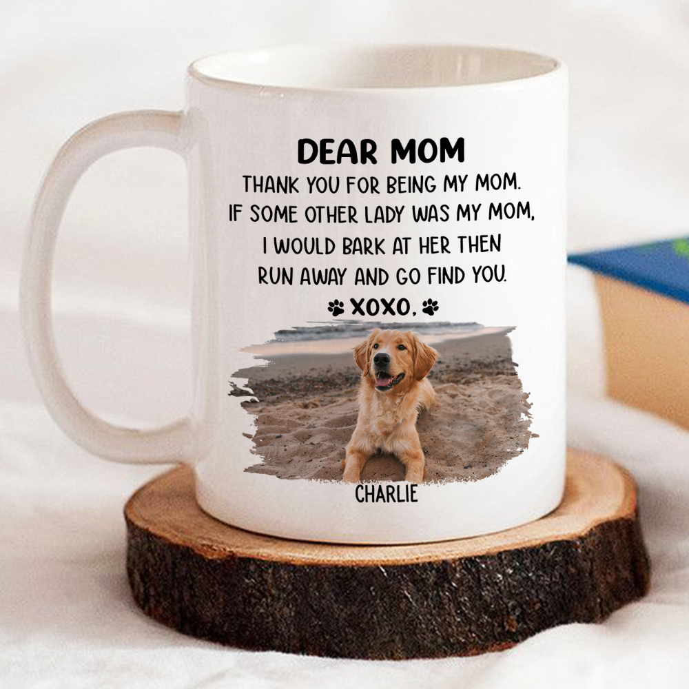 Dear Mom Xoxo - Personalized Custom Photo Coffee Mug for Pet Lovers