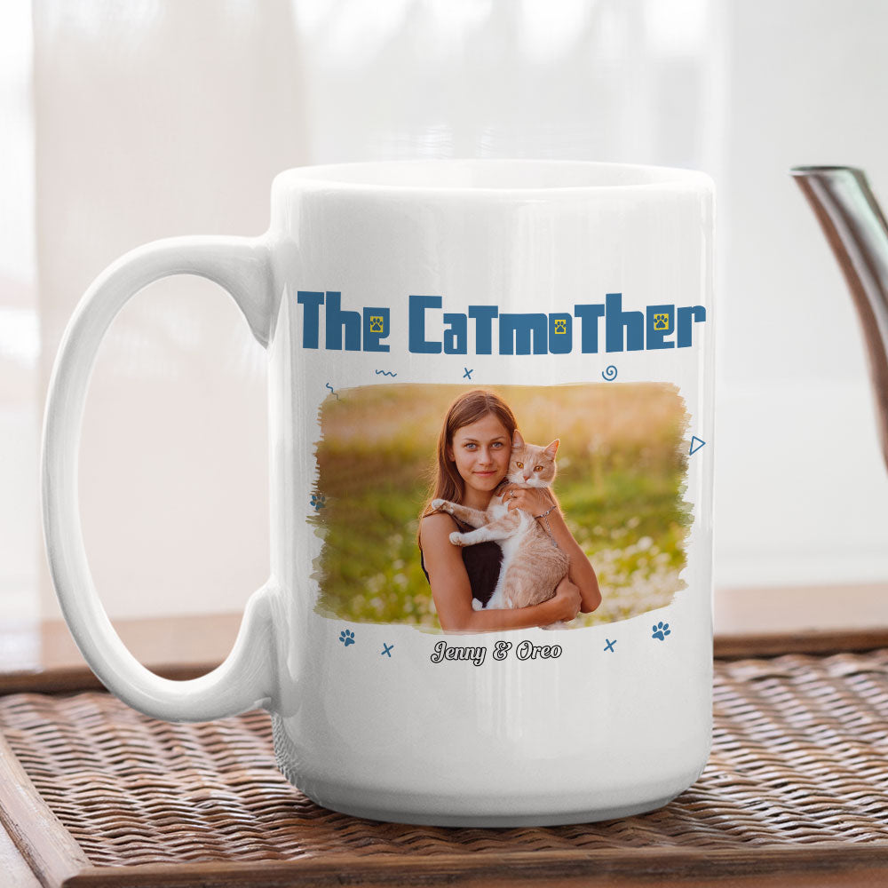 Personalized Custom Photo Coffee Mug - The Catmother's Delight