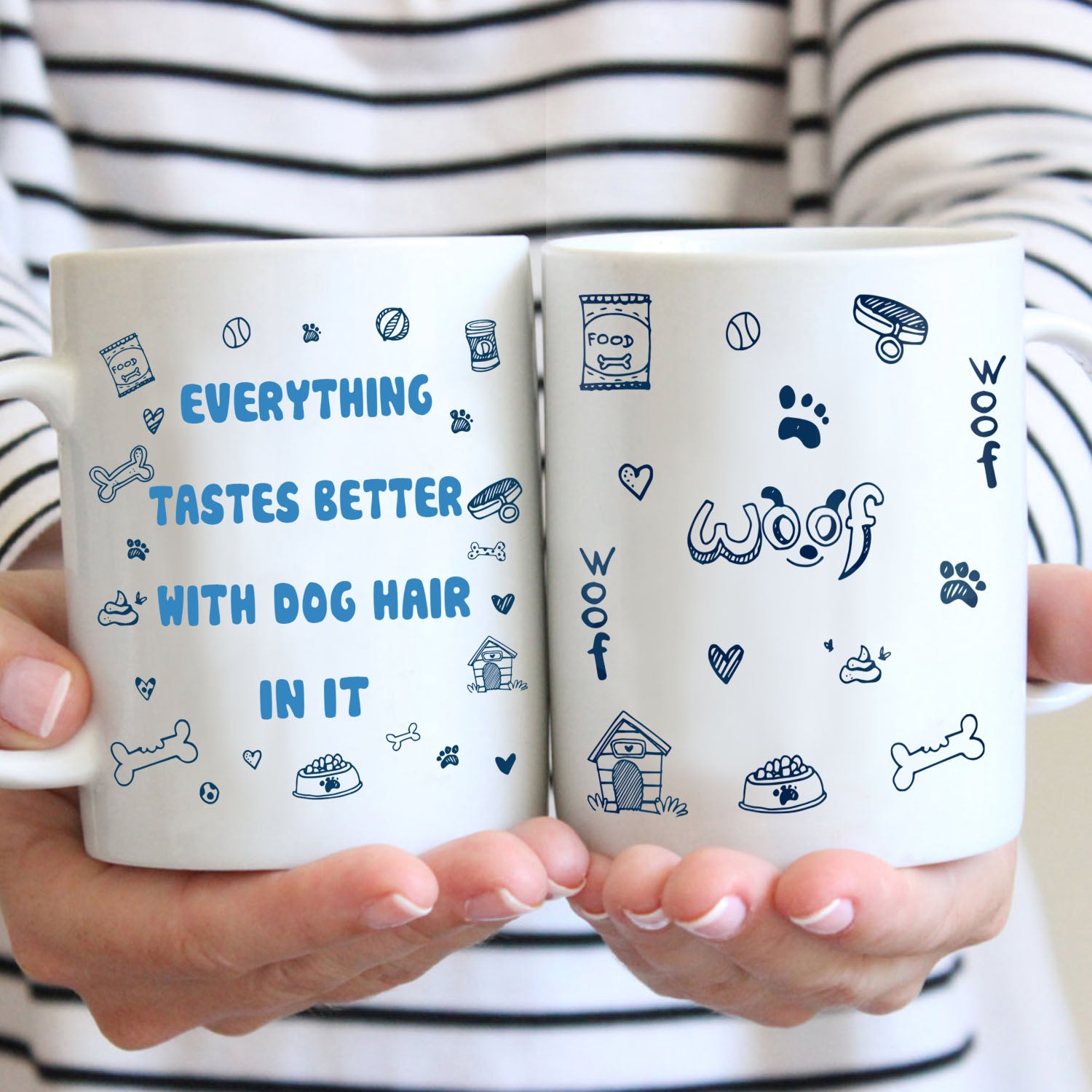 Unique Dog Lovers' Coffee Mug: Everything Tastes Better with Dog Hair