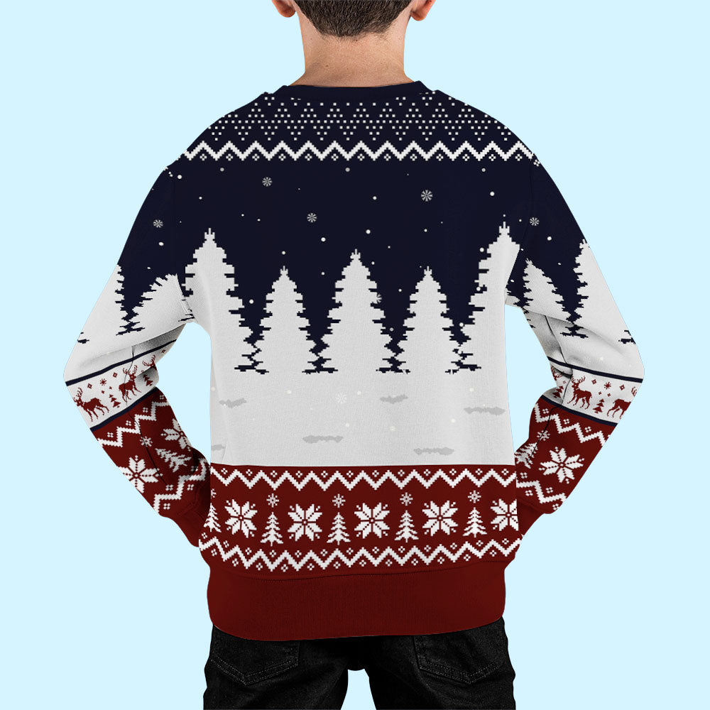 Personalized Custom Dog Brother/Sister Snowflake All-Over-Print Kids Sweatshirt