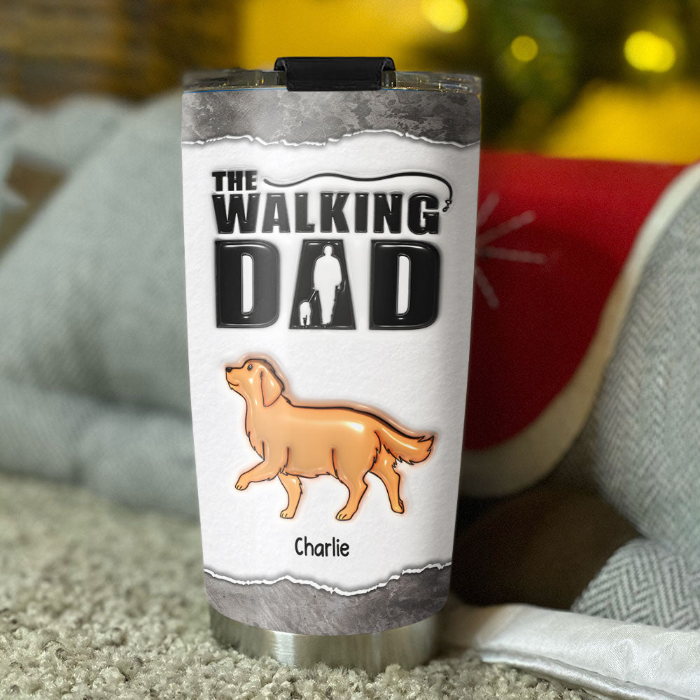 Personalized 3D Inflated Effect Tumbler - Walk with Memories of Dad