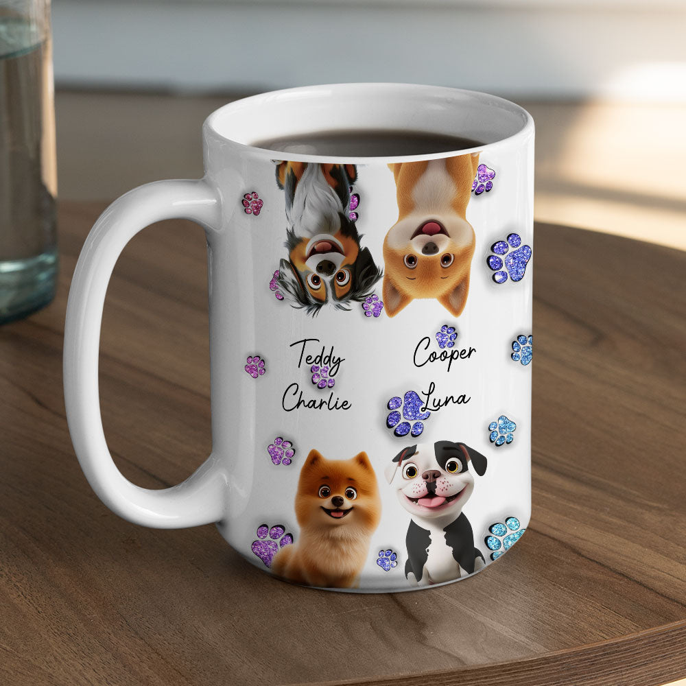 Customizable 3D Inflated Effect Personalized Dog-themed Mug