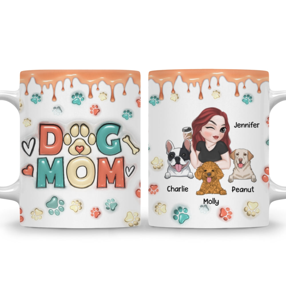 Personalized 3D Inflated Effect Mug - Ideal Gift for Dog Moms (Version 2)