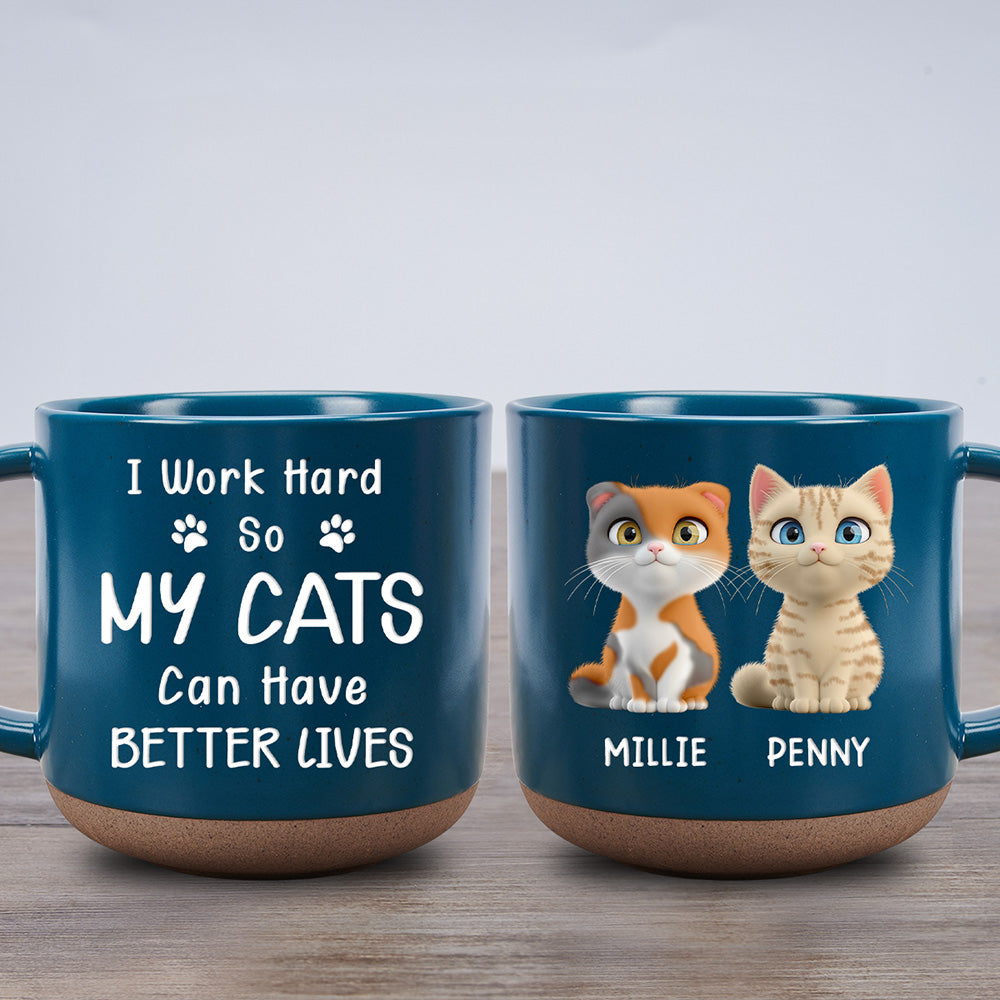 Personalized Custom Ceramic Mug for a Better Cat - Lover's Life