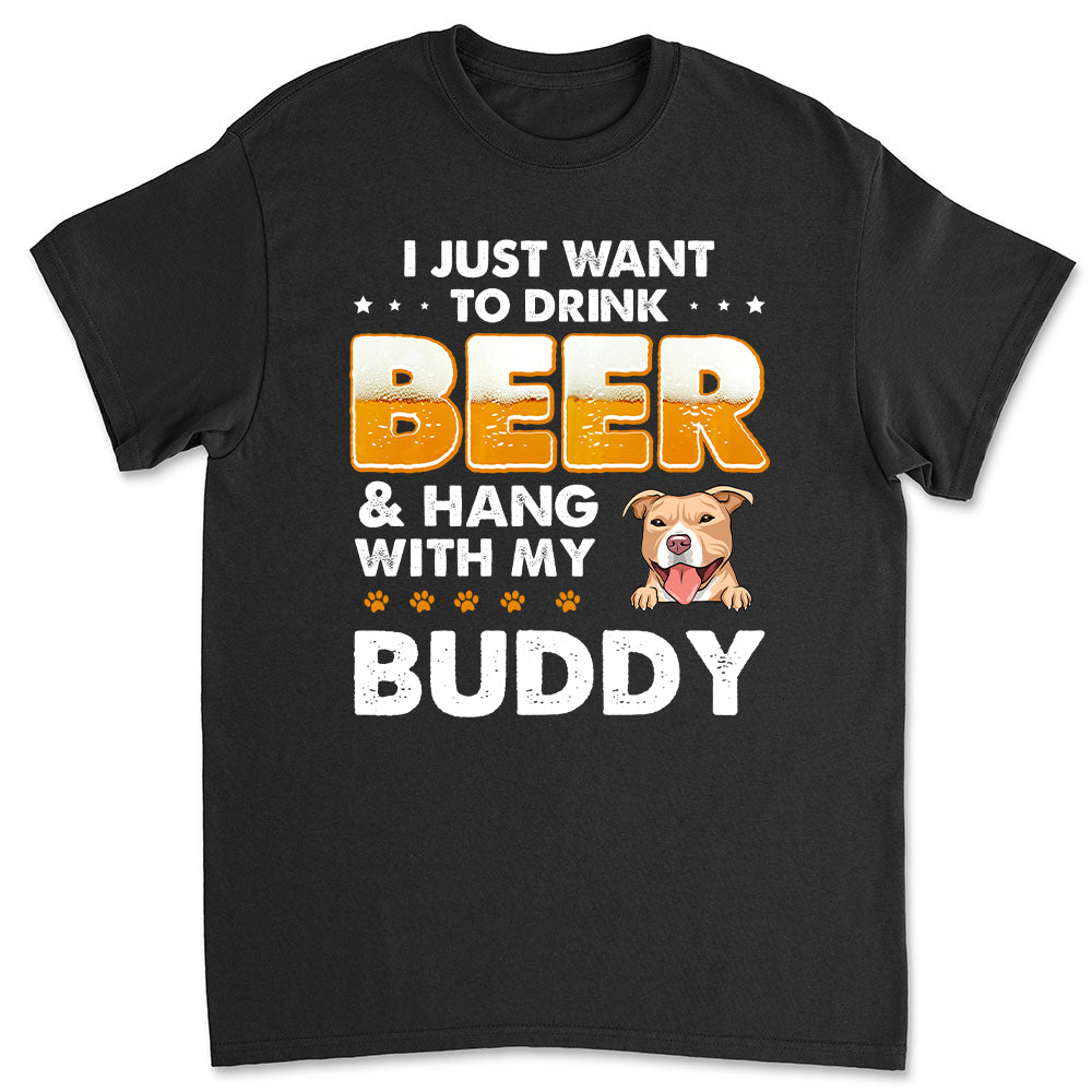 Customizable Beer and Dog Personalized T-shirt - Ideal Gift for Pet Enthusiasts
