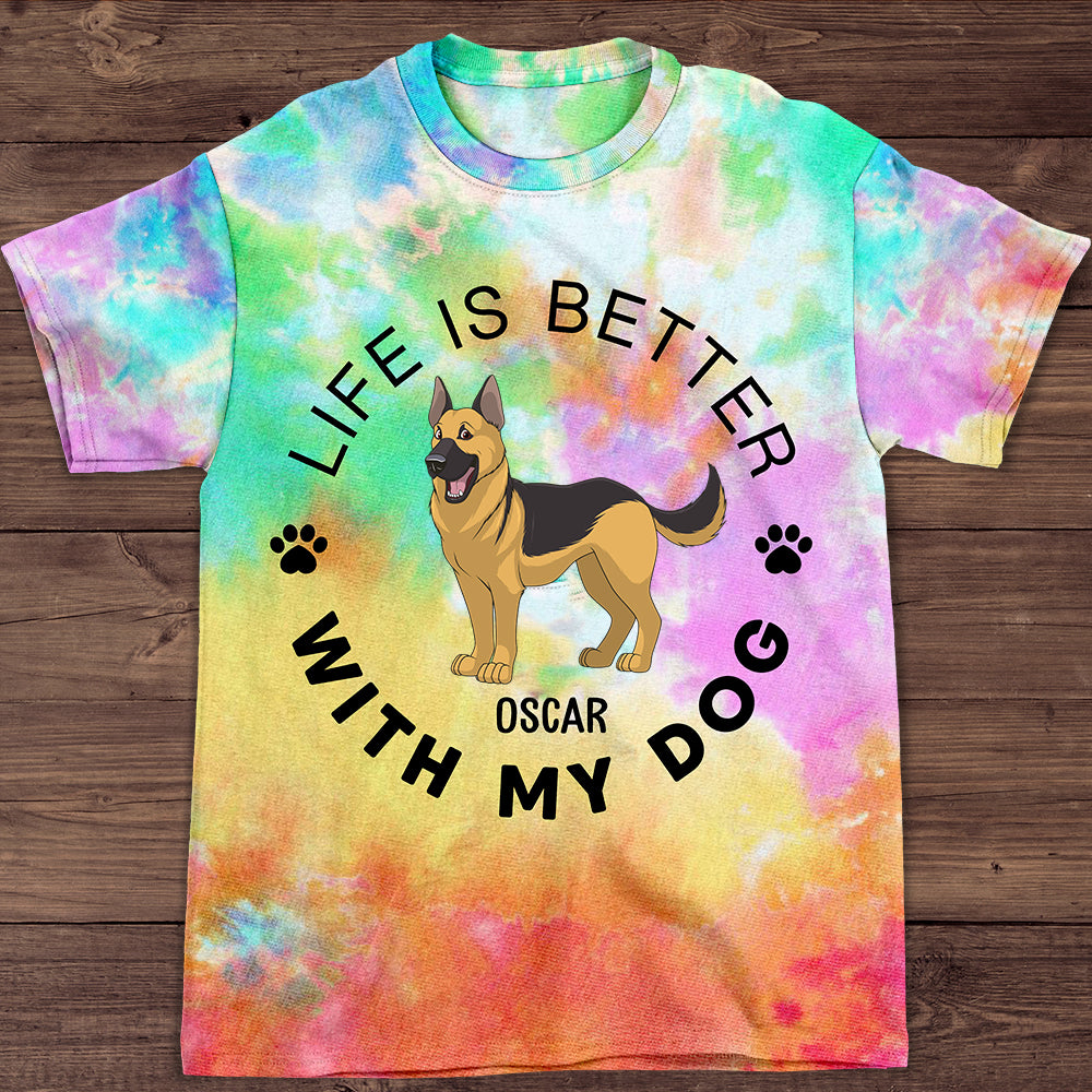 Life Is Better - Customizable All-Over Print Personalized T-Shirt