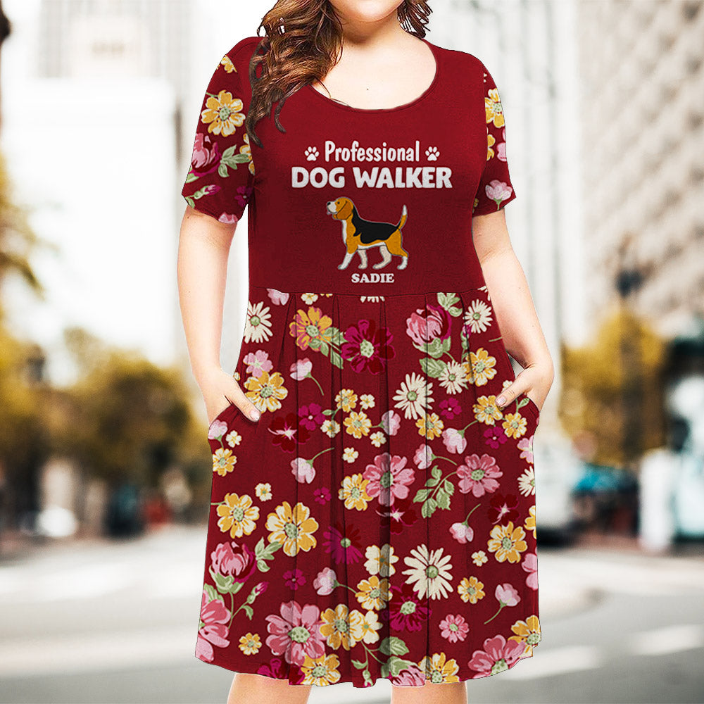 Personalized Custom Professional Dog Walker Casual Dress