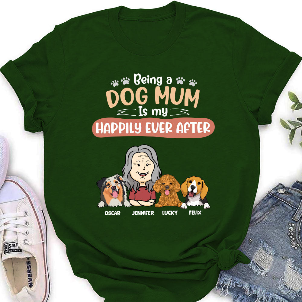 Personalized 'Happy To Be A Dog Mom' Women's T - shirt: Ideal Gift for Pet Lovers