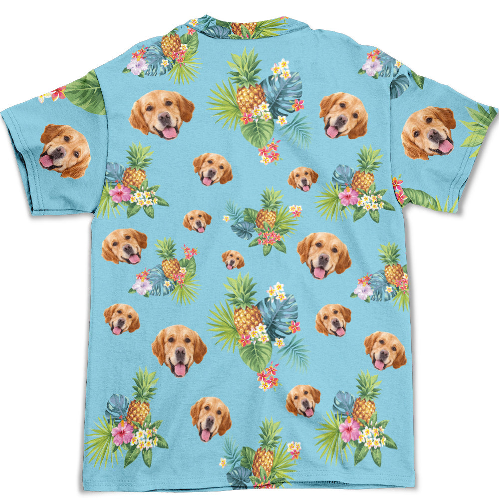 Personalized Blue Dog Pattern All-over-print T-shirt - Ideal Gift for Loved Ones