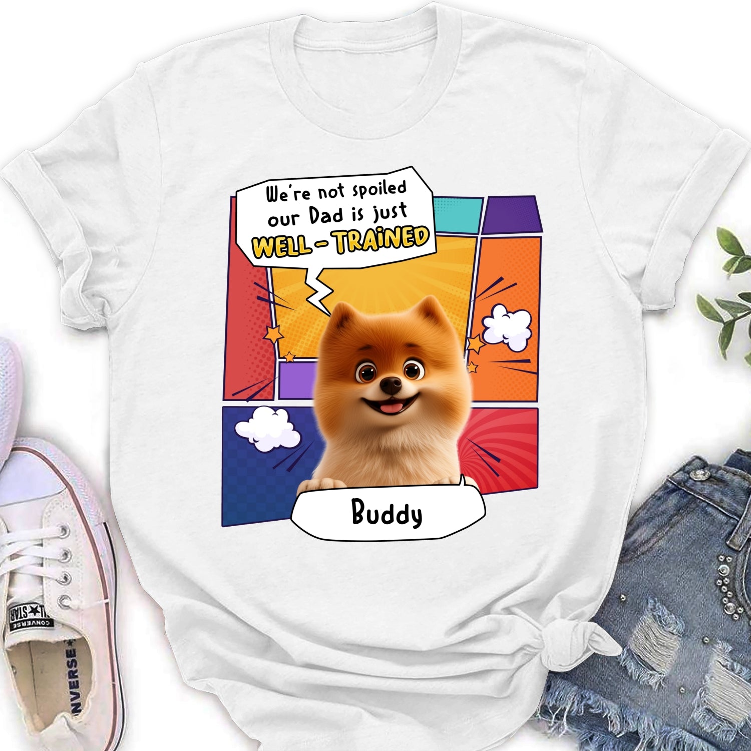 Customizable Women's 'Well - Trained Dog Mom Dad' T - Shirt: Ideal Gift for Pet Lovers