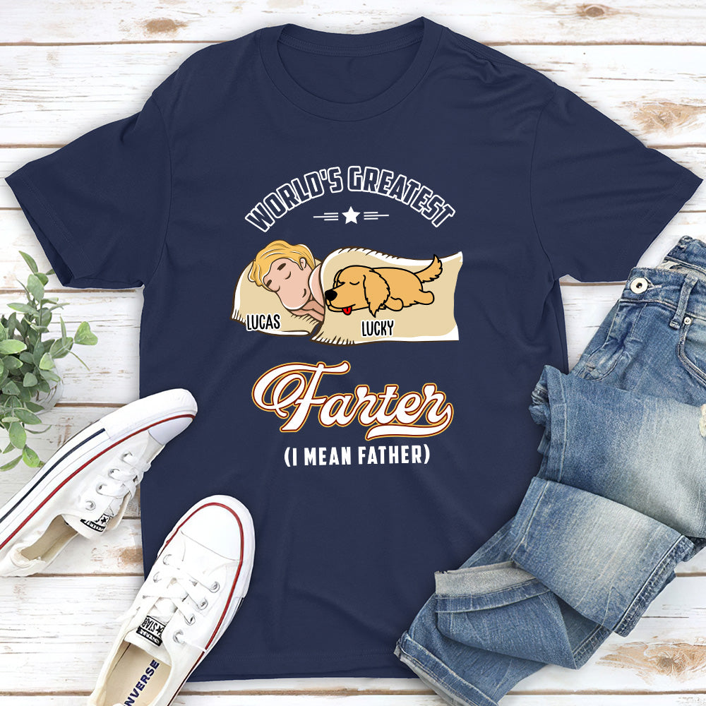Greatest Father Personalized Custom Unisex T-shirt - Ideal Gift for Pet Lovers