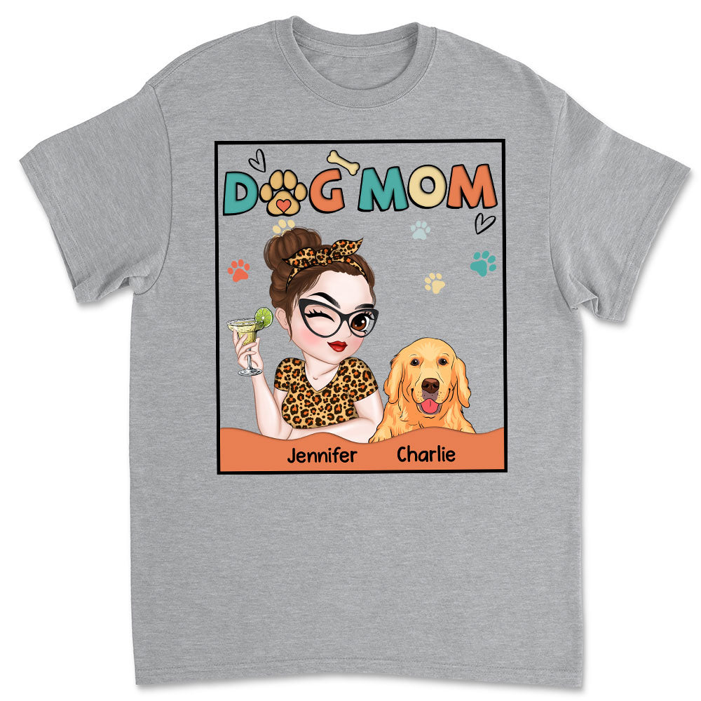 Adorable Dog Mom - Customizable Unisex Personalized T-shirt
