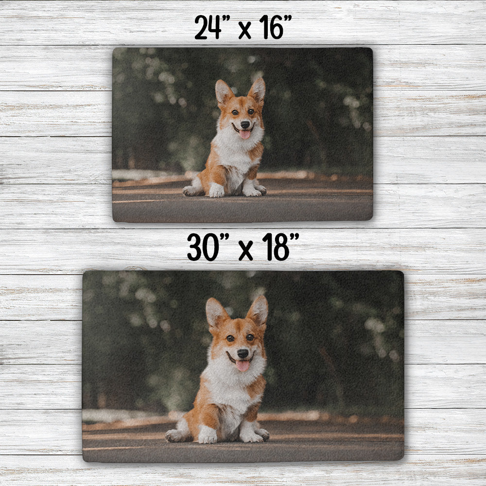 Personalized Dog Picture Doormat - Wiggle My Butt