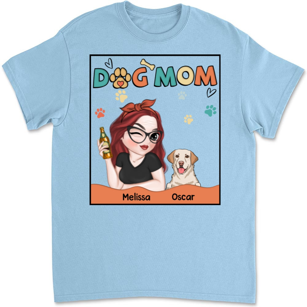 Adorable Dog Mom - Customizable Unisex Personalized T-shirt