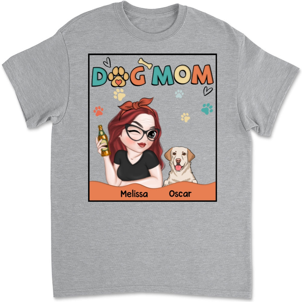 Adorable Dog Mom - Customizable Unisex Personalized T-shirt