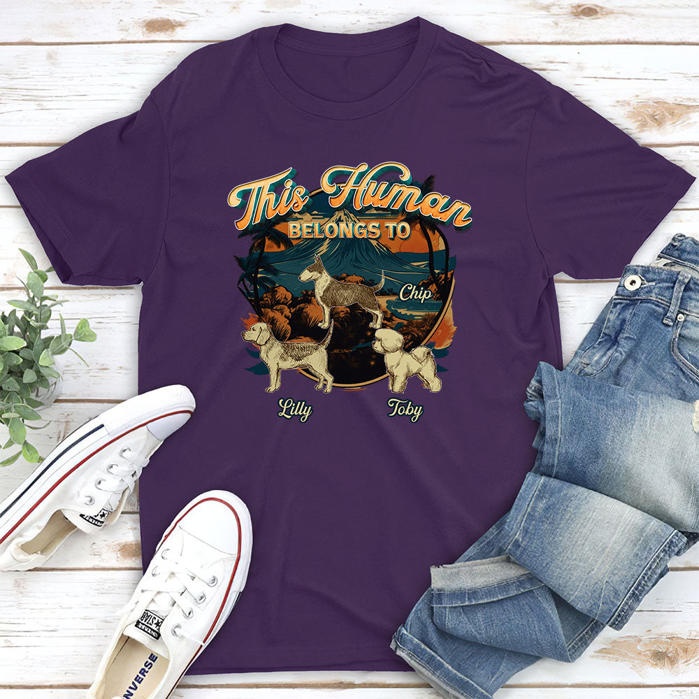 Belongs To Dog Vintage Personalized Custom Unisex Pet Lover's T-shirt
