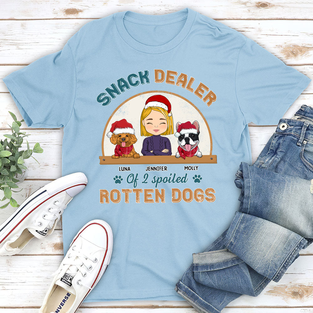 Personalized Unisex Dog Snack Dealer T-shirt - Ideal Gift for Pet Lovers
