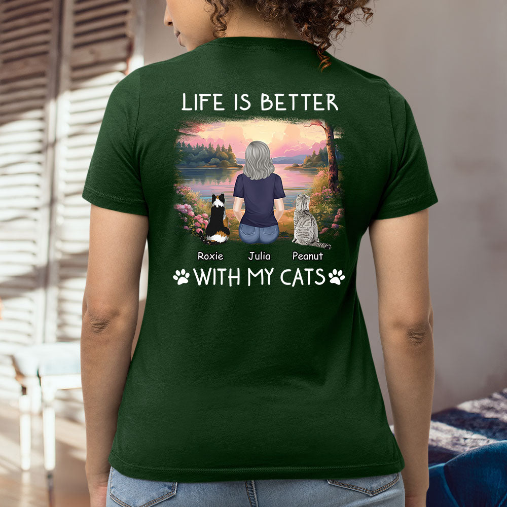 Better With Pets - Customizable Personalized Women's Pet Lover T-shirt