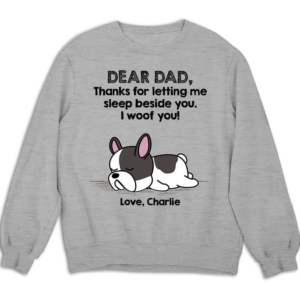 Personalized Sleep Beside Dog 2 Custom Sweatshirt - Ideal Gift for Pet Lovers