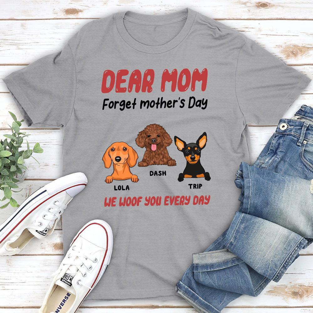 Daily Woof Personalized Unisex Dog Peeking T-shirt for Pet Lovers
