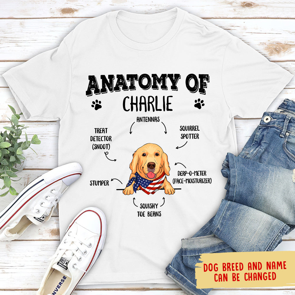 Customizable Unisex Dog Anatomy Personalized T - shirt