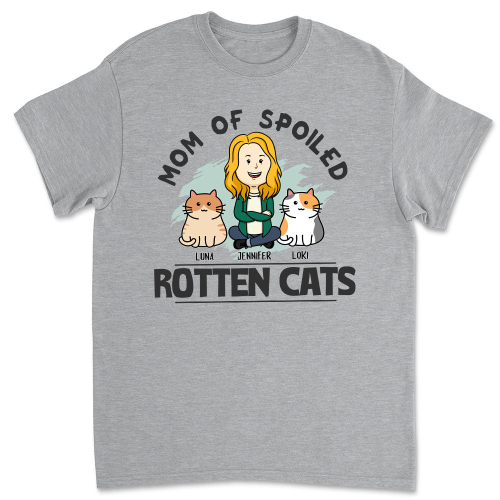 Personalized Unisex 'Mom Of Spoiled Cats' T-shirt - Ideal Gift for Pet Lovers