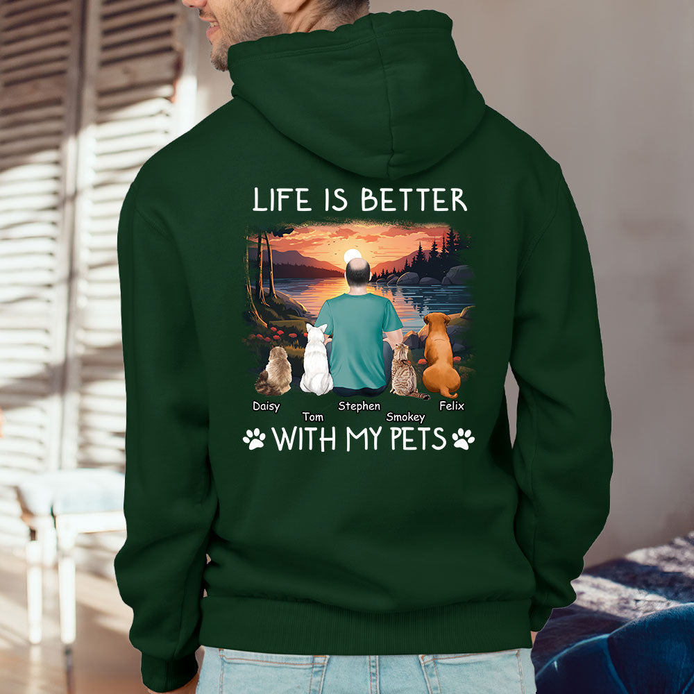 Better With Pets - Customizable Personalized Pet Lover's Hoodie