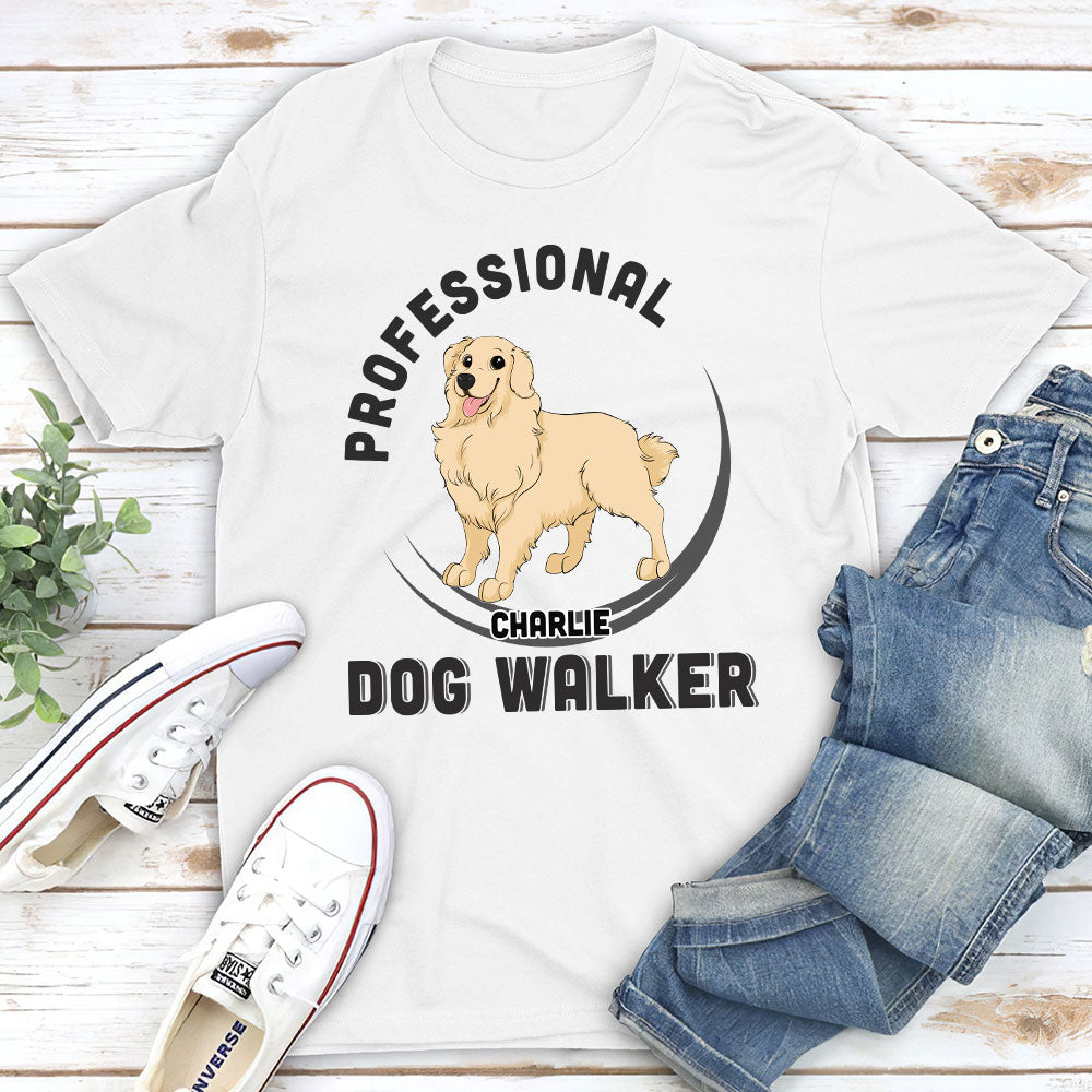 Personalized Custom Unisex 'The Dog Walker' T-shirt - Ideal Gift for Pet Lovers