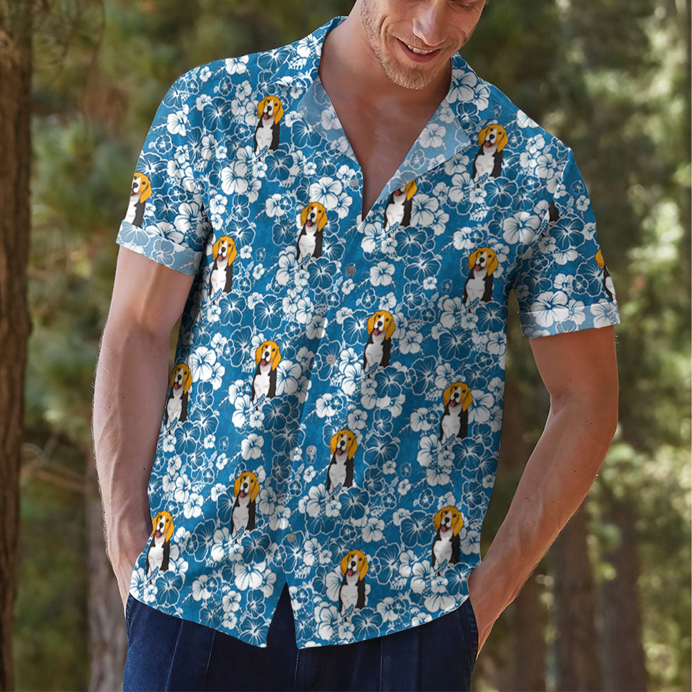 Personalized Tropical Hibiscus Hawaiian Shirt - Ideal Gift for Pet Lovers