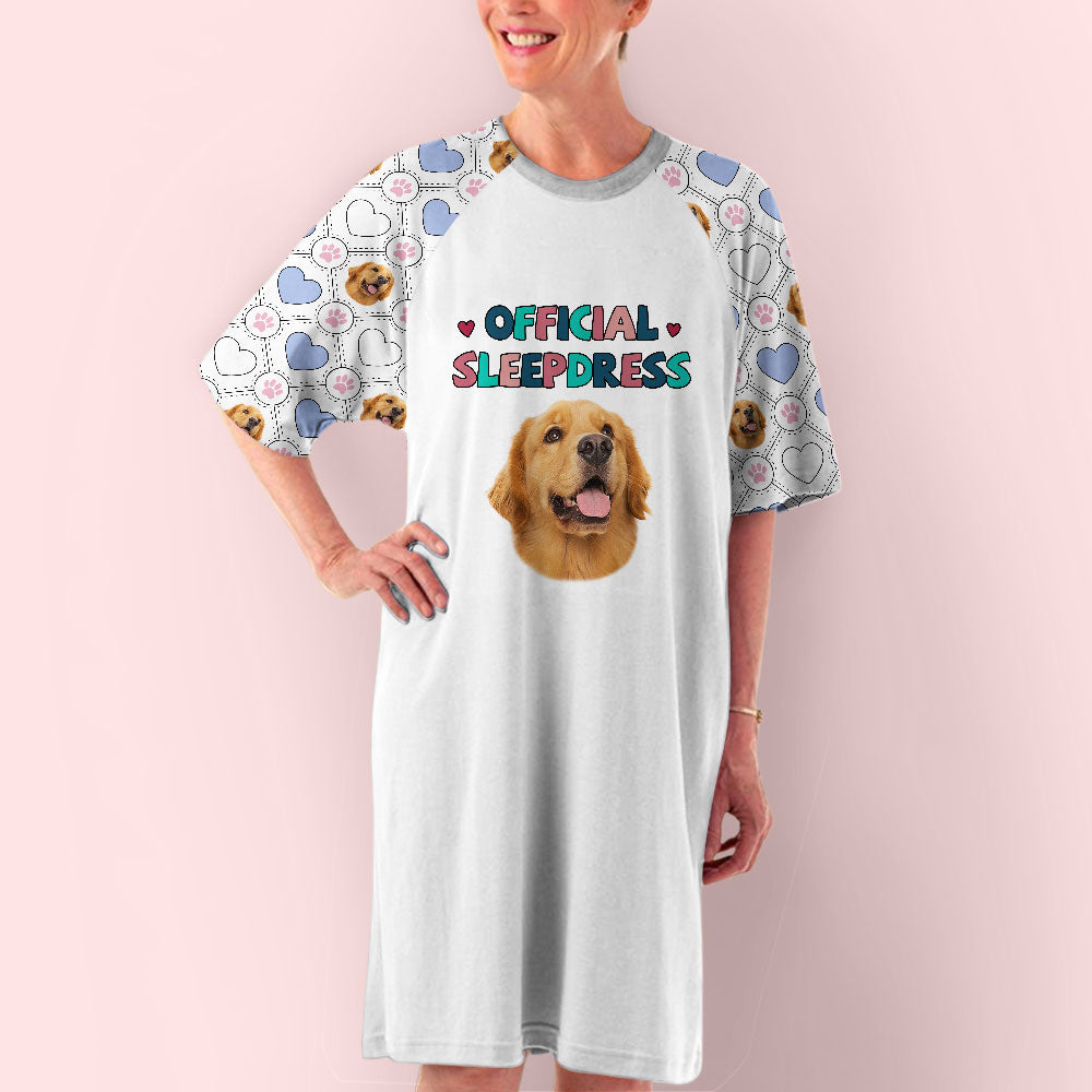 Customizable 3/4 Sleeve Official Sleepdress - Personalized for Dog Moms