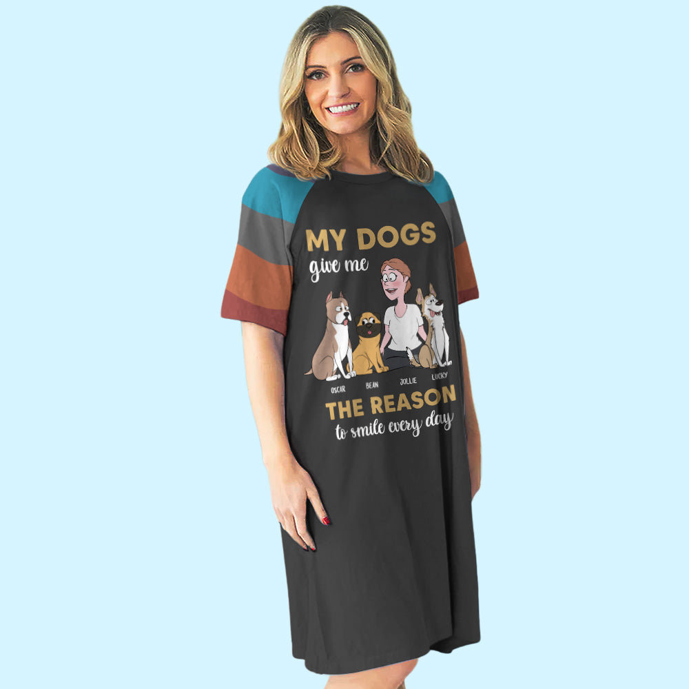 Personalized 3/4 Sleeve Custom Dress - The Perfect Reason to Smile
