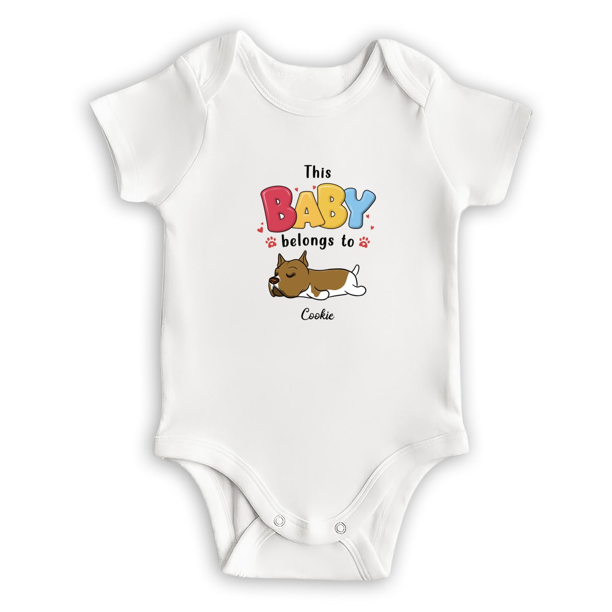 Personalized 'This Baby Belongs To Dogs' Custom Baby Onesie - Ideal for Newborns