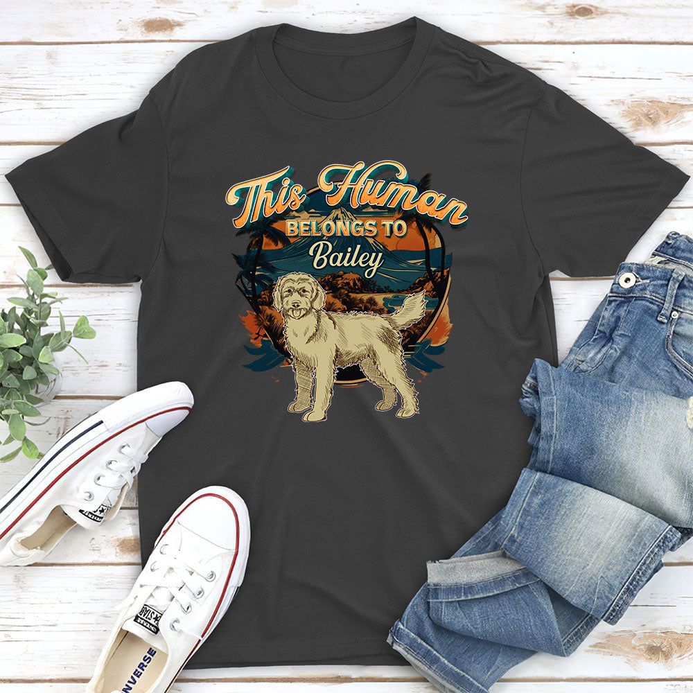 Belongs To Dog Vintage Personalized Custom Unisex Pet Lover's T-shirt