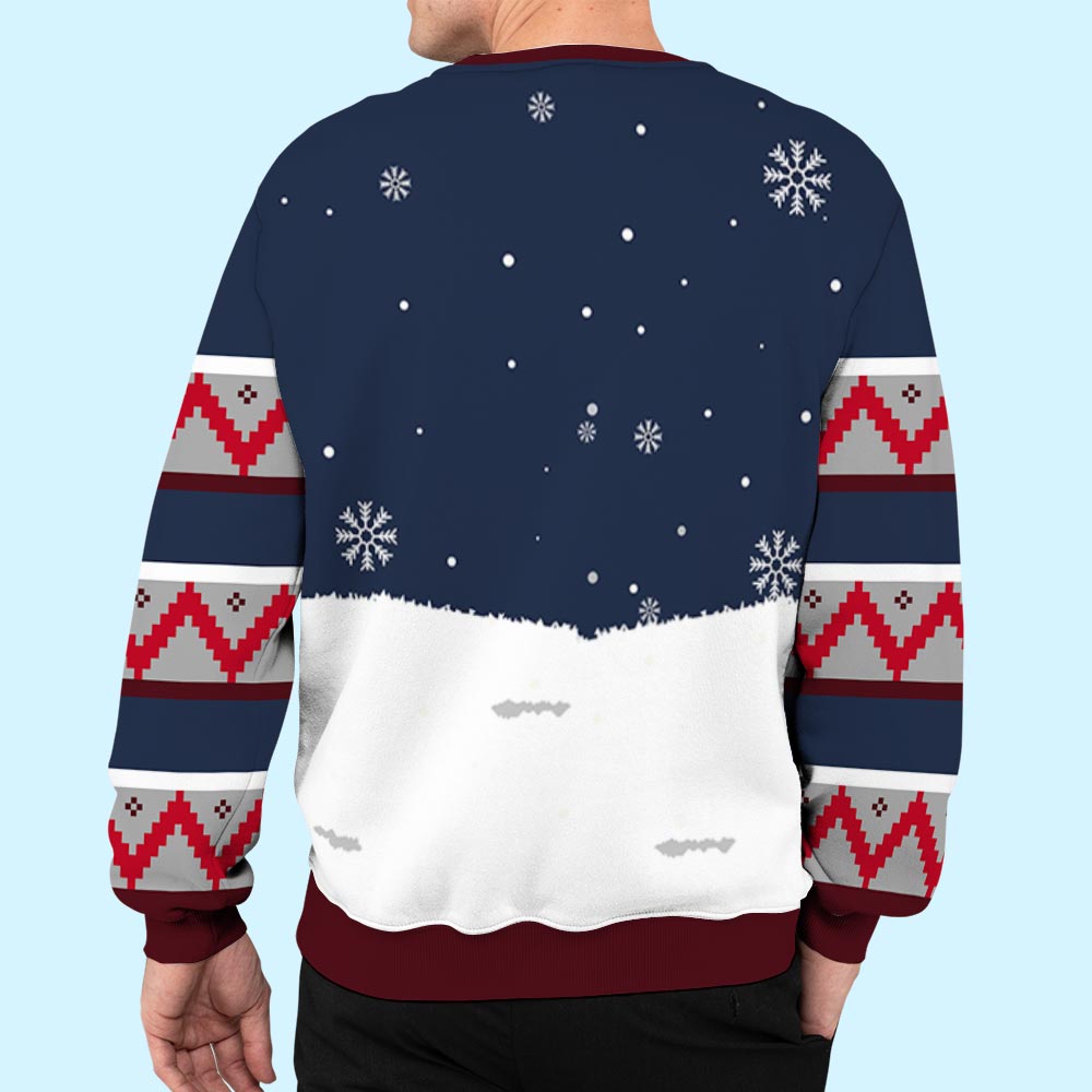 Personalized Dog Dad Snow Flake All-Over-Print Sweatshirt - Ideal Gift for Pet Lovers