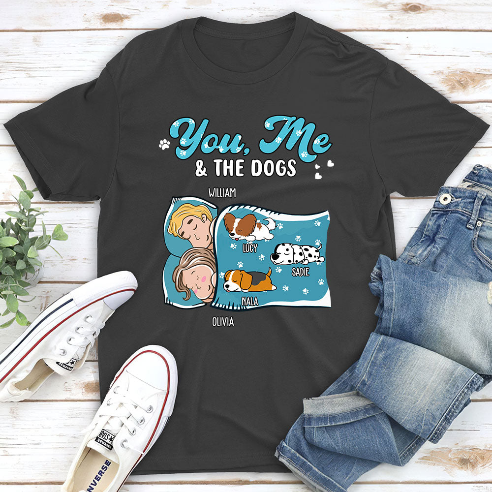 Personalized 'You, Me, and the Dogs' Unisex Sleepshirt - Ideal Gift for Pet Lovers