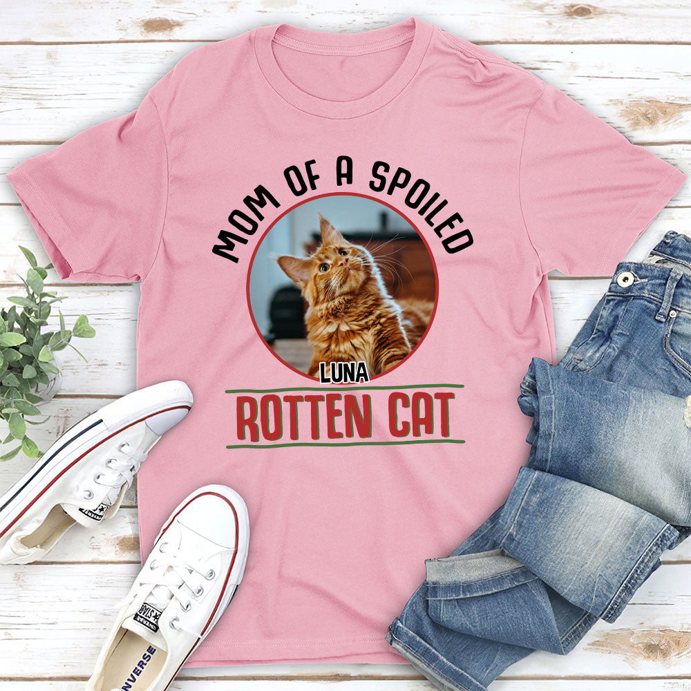 Customizable Unisex 'Proud Dad Of Spoiled Cats' T-shirt - Ideal Gift for Pet Lovers