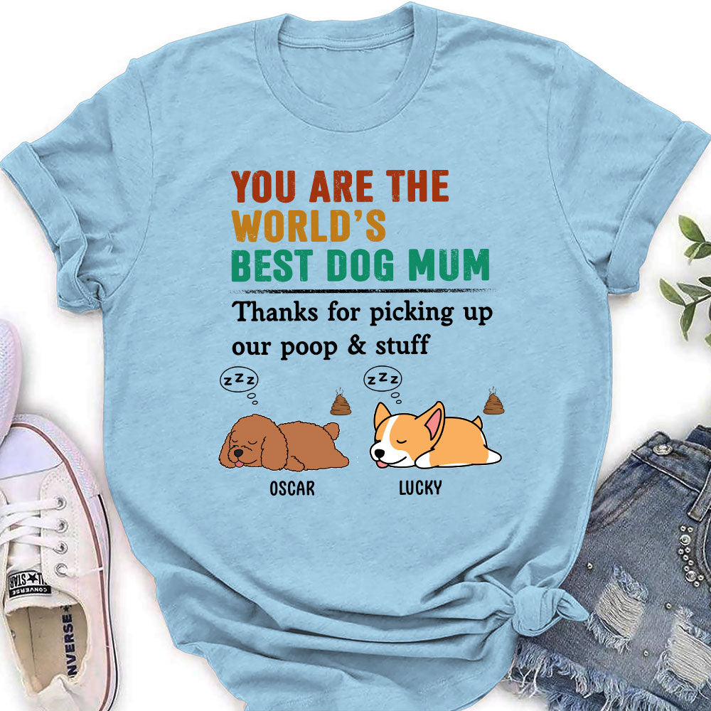 Personalized Custom Women's 'Mom Ate And Left No Crumbs' T-shirt for Pet Lovers