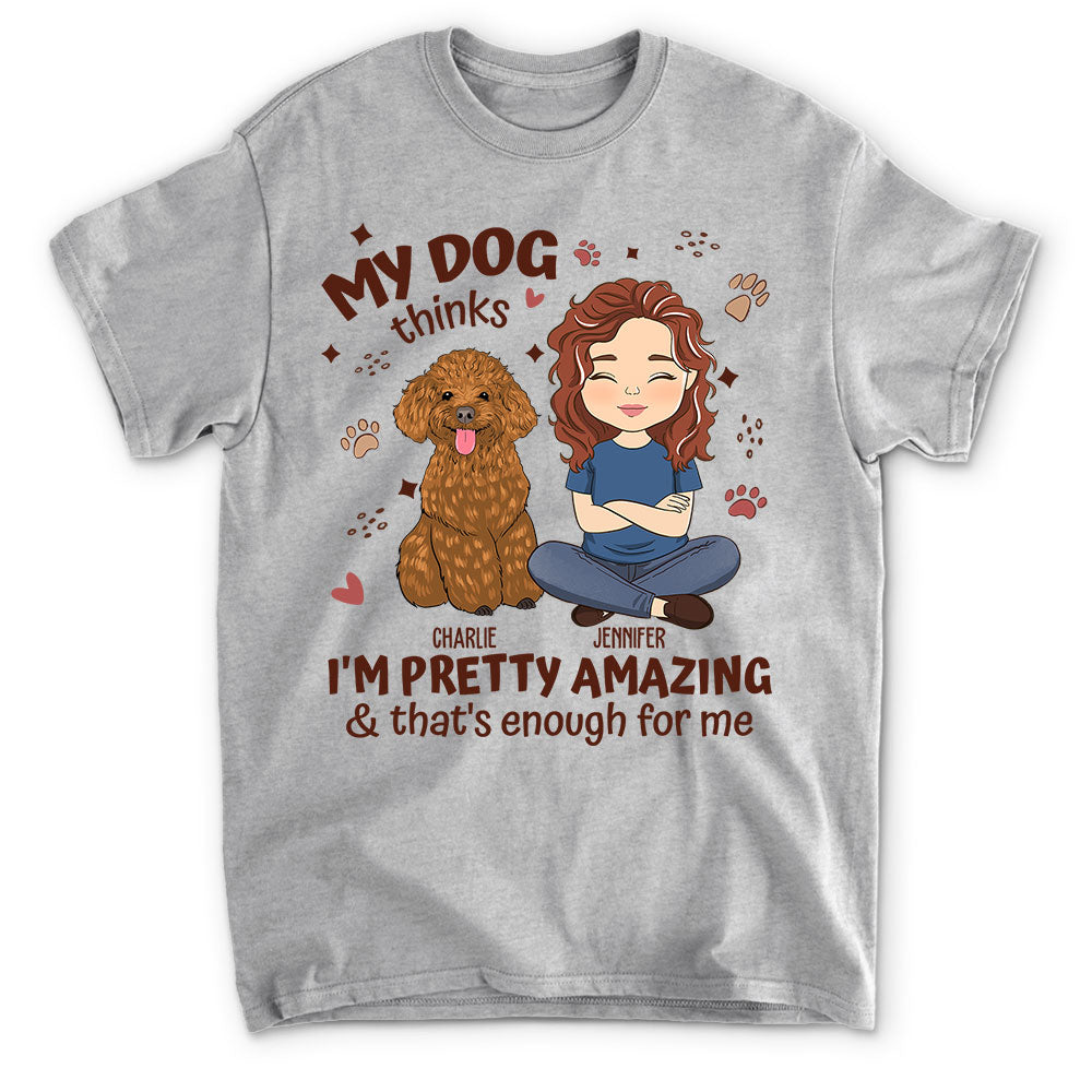 Personalized Unisex 'My Dog Thinks' T-shirt - Ideal Gift for Pet Lovers