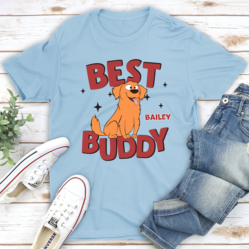 Best Buddy Personalized Custom Unisex T-shirt - Ideal Gift for Pet Lovers