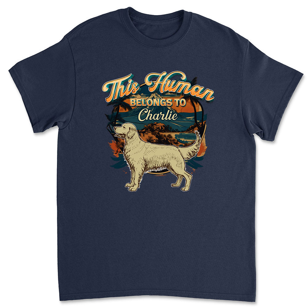 Belongs To Dog Vintage Personalized Custom Unisex Pet Lover's T-shirt